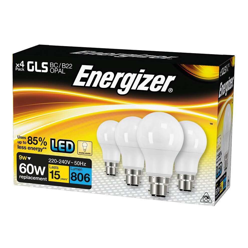 Eveready Energizer Golf LED 806 Lumen Warm White B22 X 4 S14056