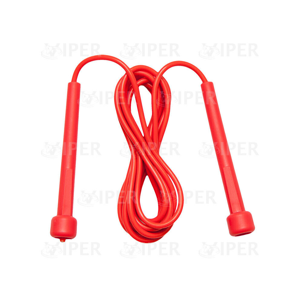 Viper Red Skipping Rope Nylon Adjustable Jump Boxing Fitness Speed Rope Training