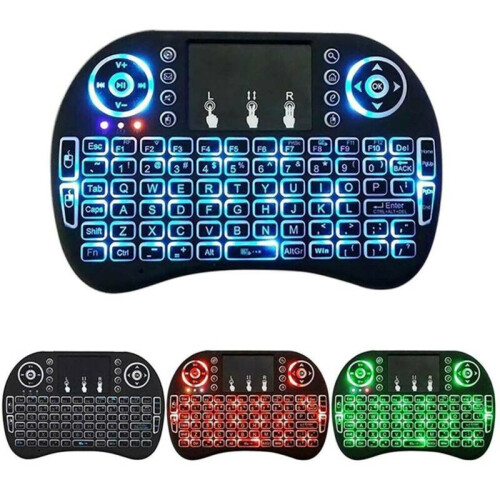 RGB Mini Portable Wireless Keyboard Touchpad For Android Smart TV Box PC Laptop