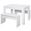 Homcom HOMCOM 3 Pcs Modern Dining Table Set w/ Table 2 Bench Seats Compact 1