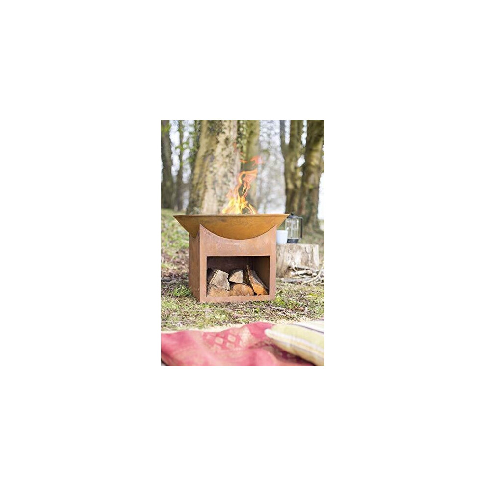 La Hacienda Fasa Oxidised Firepit, Natural Rusted