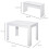 Homcom HOMCOM 3 Pcs Modern Dining Table Set w/ Table 2 Bench Seats Compact 2