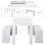 Homcom HOMCOM 3 Pcs Modern Dining Table Set w/ Table 2 Bench Seats Compact 4