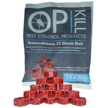 Opkill Rat Poison & Mouse killer - 300g Strongest Bait Available Weatherproof Fast acting and Safe for Professional and Domestic use (Professional C
