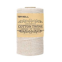 Tenn Well Bakers Twine, 3Ply 200m Cotton Butcher Twine Cooking String Perfect for Trussing and Tying Poultry Meat Making Sausage DIY Crafts and Deco