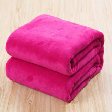 (#1 Rose Red, 120*200cm) Fleece Blanket Large Bed Sofa Travel Throw Soft Warmer Double & King