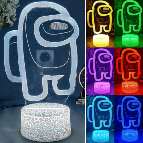 Among us 3D Illusion Desktop Lamp Coffee Table Decor LED Sensor Night Lamps