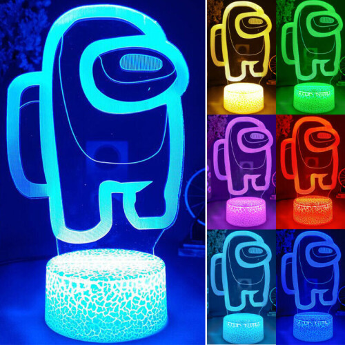 Among us 3D Illusion Desktop Lamp Coffee Table Decor LED Sensor Night Lamps 1