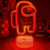 Among us 3D Illusion Desktop Lamp Coffee Table Decor LED Sensor Night Lamps 7