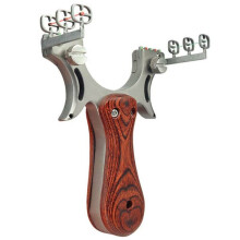 (A) Stainless Steel Slingshot Rubber Band Hunting Shot Outdoor Catapult Aim Point