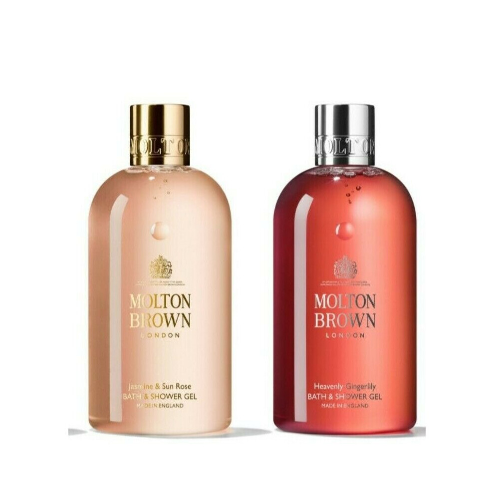 Molton Brown Jasmin & Sun Rose & Heavenly Gingerlily Bath & Shower Gel Set 300ml