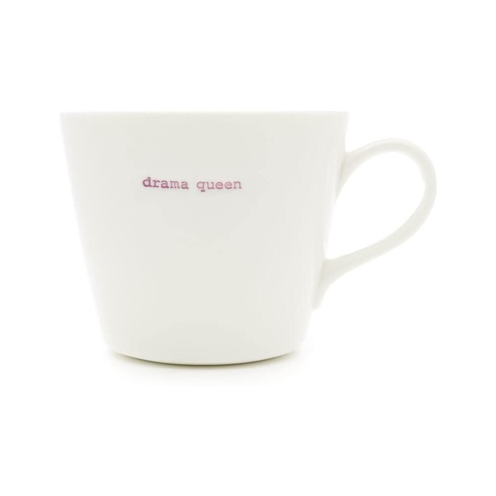 Keith Brymer Jones Word Range 'drama queen' Bucket Mug, 0.35L - White