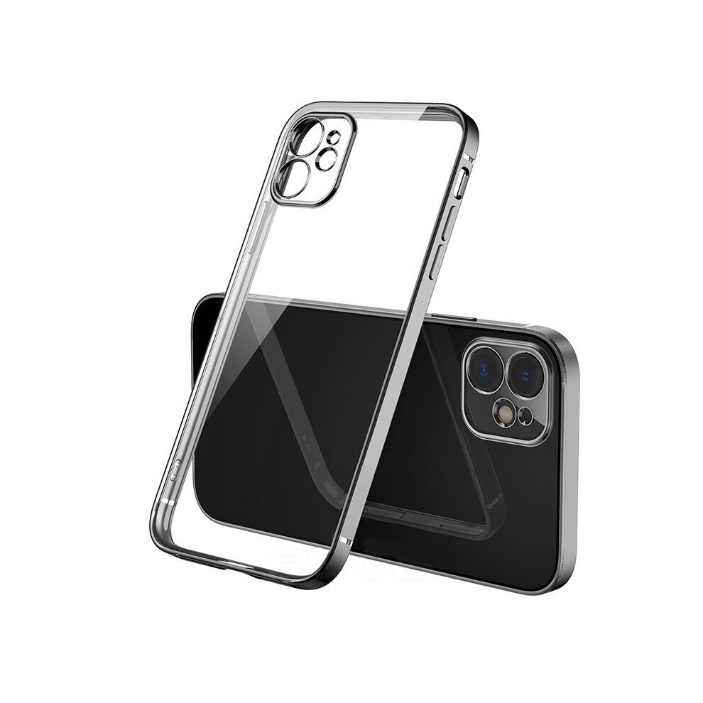 Photos - Case For iPhone 12 Pro - Bulk Pack of 10 X Clear Silicone With Black Edge