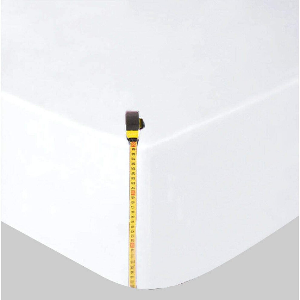 (White, Super-King) Extra Deep Fitted Sheets 16"/40CM  Bed Sheets-image-OPC-P6CRVGB-NEW