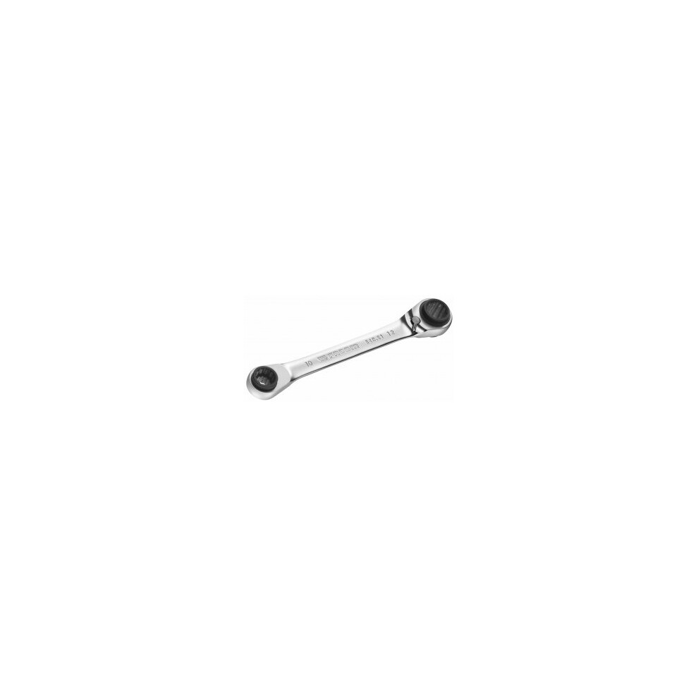 Facom 64C.S1 8x10mm - 12x13mm Multi-Opening Straight Ratchet Ring Spanner