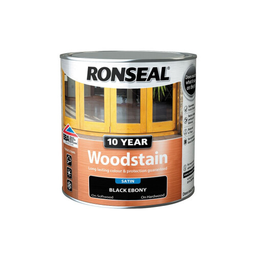 Ronseal Ronseal 10 Year Woodstain Ebony 750ml