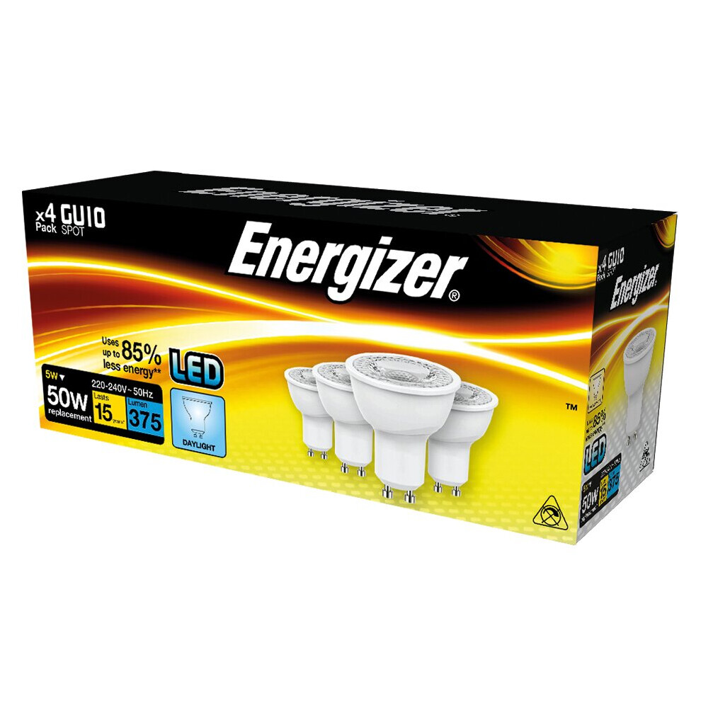 Eveready Energizer GU10 LED 375 Lumen Daylight x 4 S14426