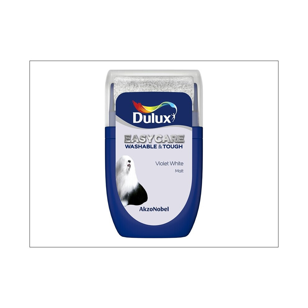 Dulux Easycare Matt Tester Violet White 30Ml