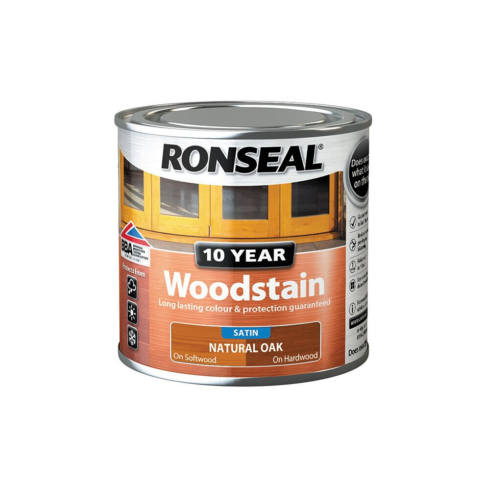 Ronseal 10 Year Woodstain Natural Oak 250ml
