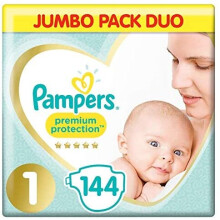 Pampers Sensitive Pampers Newborn Nappies Size 1 (2-5 kg) 144 Count