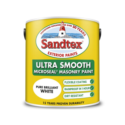 Sandtex Sandtex Micreseal Smooth Masonry Bril.White 2.5L 5068882