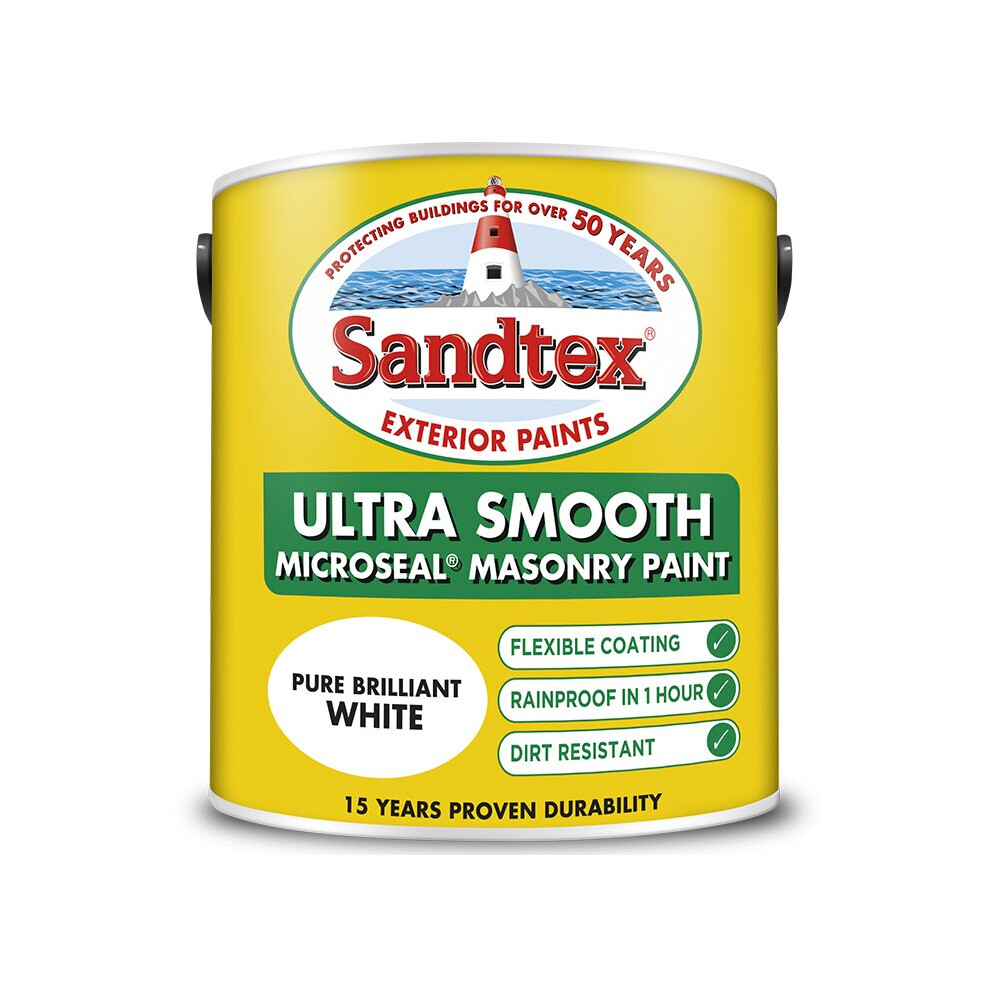 Sandtex Micreseal Smooth Masonry Bril.White 2.5L 5068882