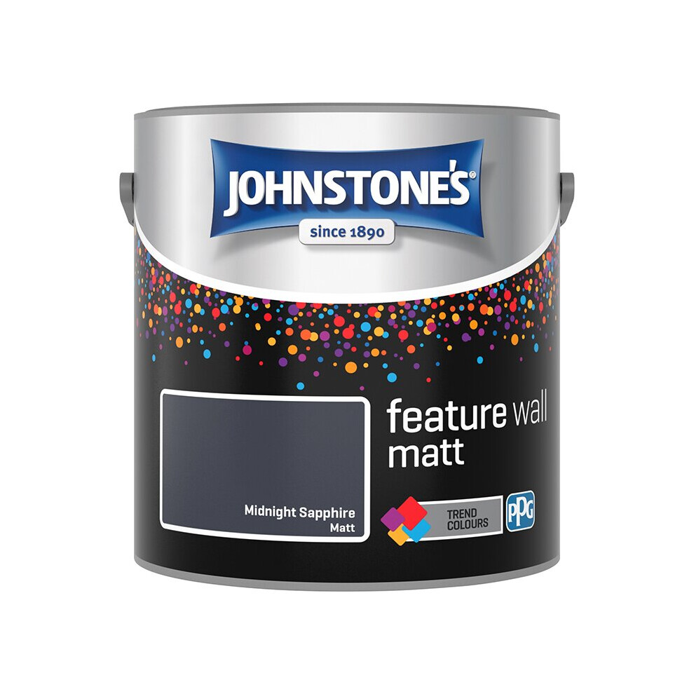 Johnstone's Paint Colourvibe Matt Midnight Sapphire 2.5L N