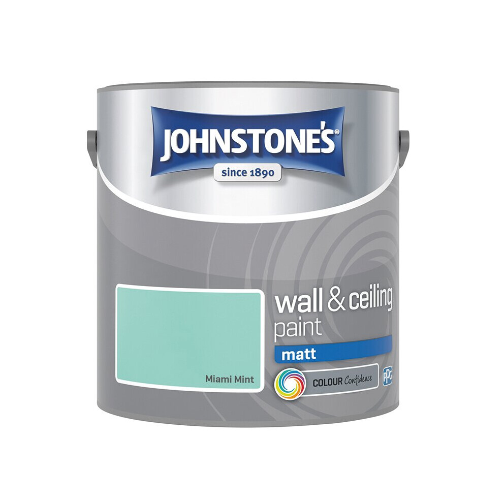 Johnstones Paint Matt Miami Mint 2.5L    N