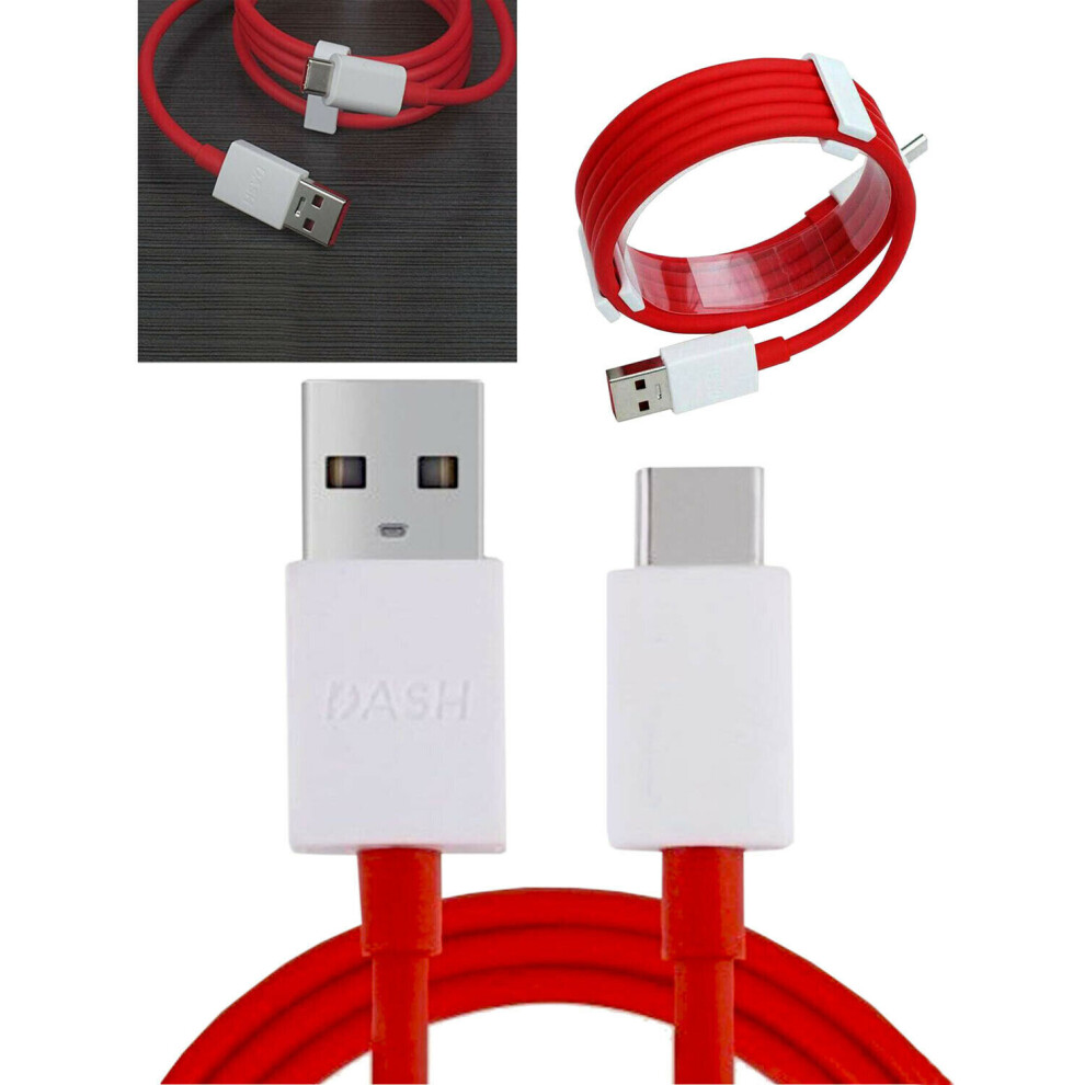 Official OnePlus Dash Charging Cable In Red USB to Type No Retail Packaging