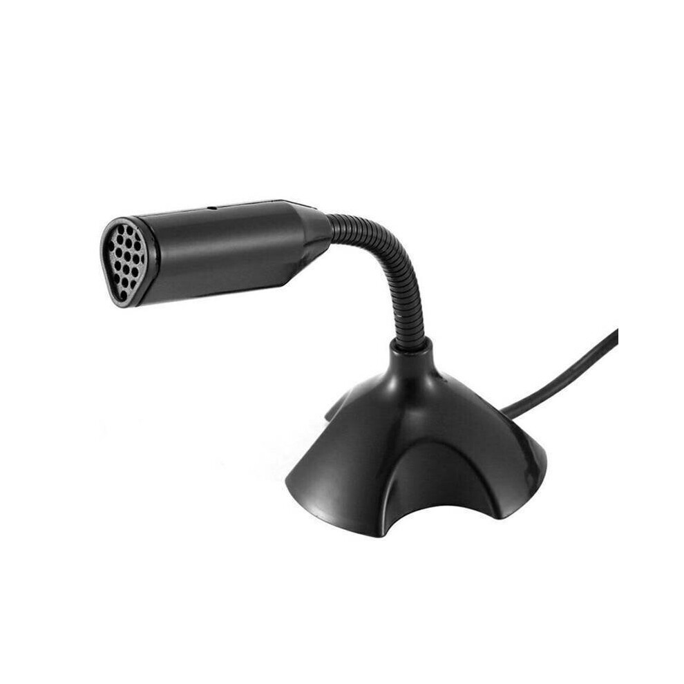 (Black) Universal Audio Condenser Microphone Mic Sound Recording For Pc Laptop Desktop Black 795340521697