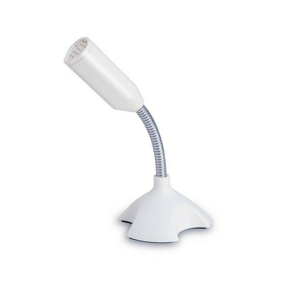 (White) Universal Audio Condenser Microphone Mic Sound Recording For Pc Laptop Desktop White 795340521703
