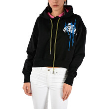 (2XS) DIESEL F OLEC A 0BAPS Womens Hoodie Sweatshirt Black