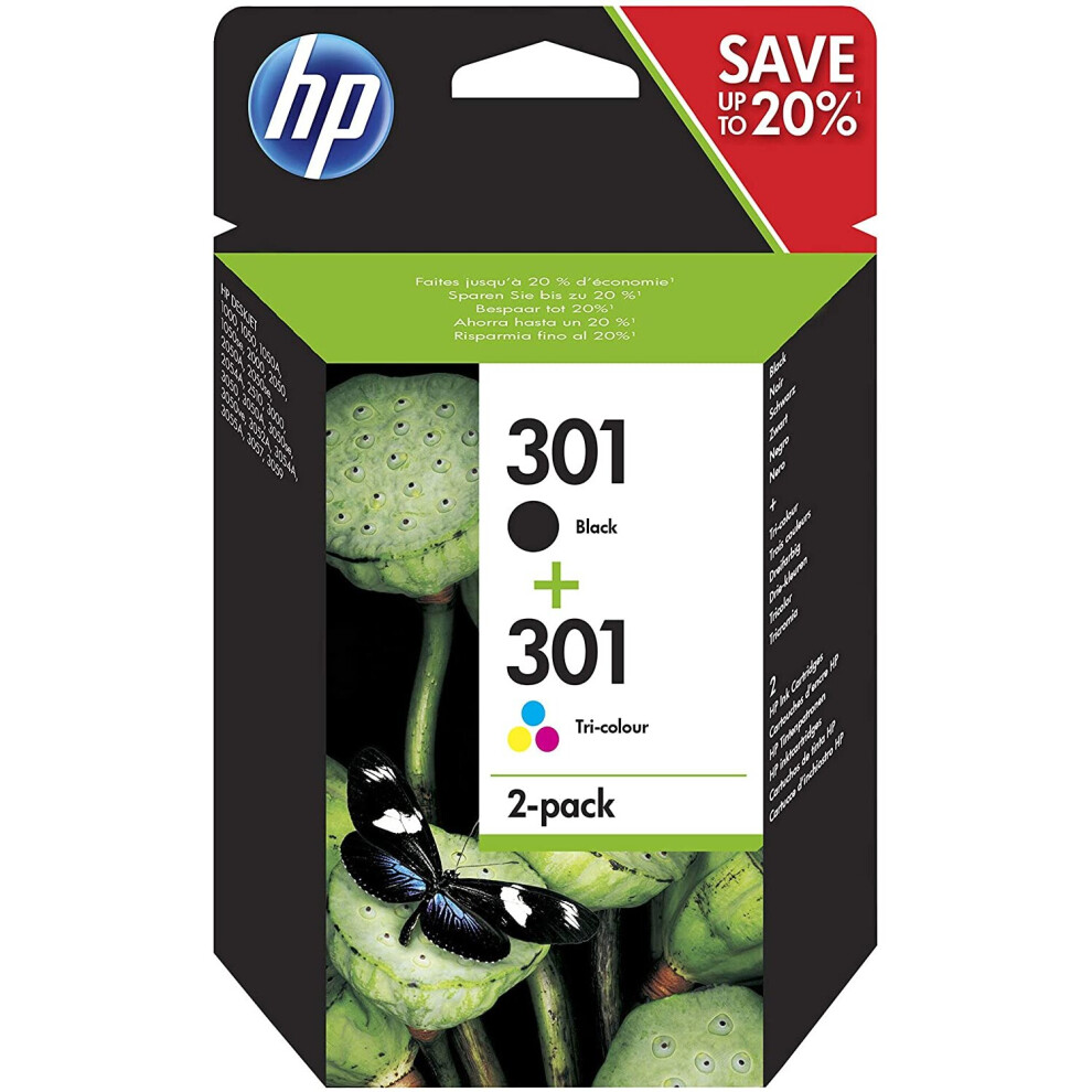 Hp N9j72ae 301 Original Ink Cartridges Black And Tri-Colour Multipack