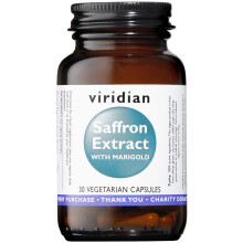 Viridian Saffron Extract with Marigold - 30 Veg Capsules (30mg saffron extract, 270mg marigold per capsule) AQ-LS3P-TZMV