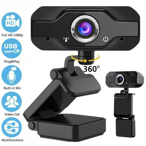 Full HD 1080P Webcam With Microphone MIC USB Camera For PC Desktop Laptop UK 1