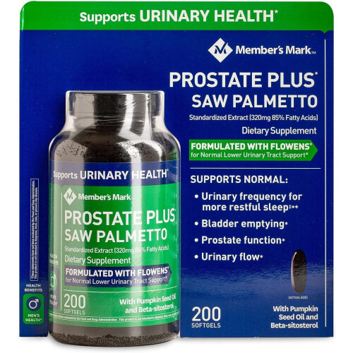 Member's Mark Prostate Plus Saw Palmetto, 200 Softgels