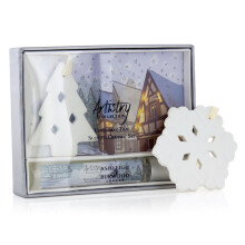 Frosted Snow Scented Hanging Ceramics & Room Spray Xmas Gift Set
