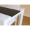 White and Black Wood Dining Table High Glossy Dining Table(117x77x75) 2