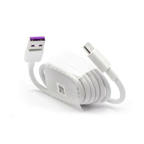 Huawei (Adapter & Cable) Genuine Huawei 2 Pin 2 Amp Mains Quick Charger HW-059200EHQ And USB Type-C Data Cable HL 1289 2