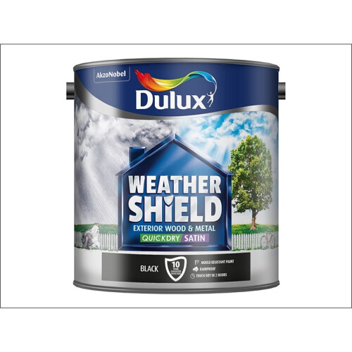 Dulux Dulux Weathershield Exterior Satin Black 2.5L