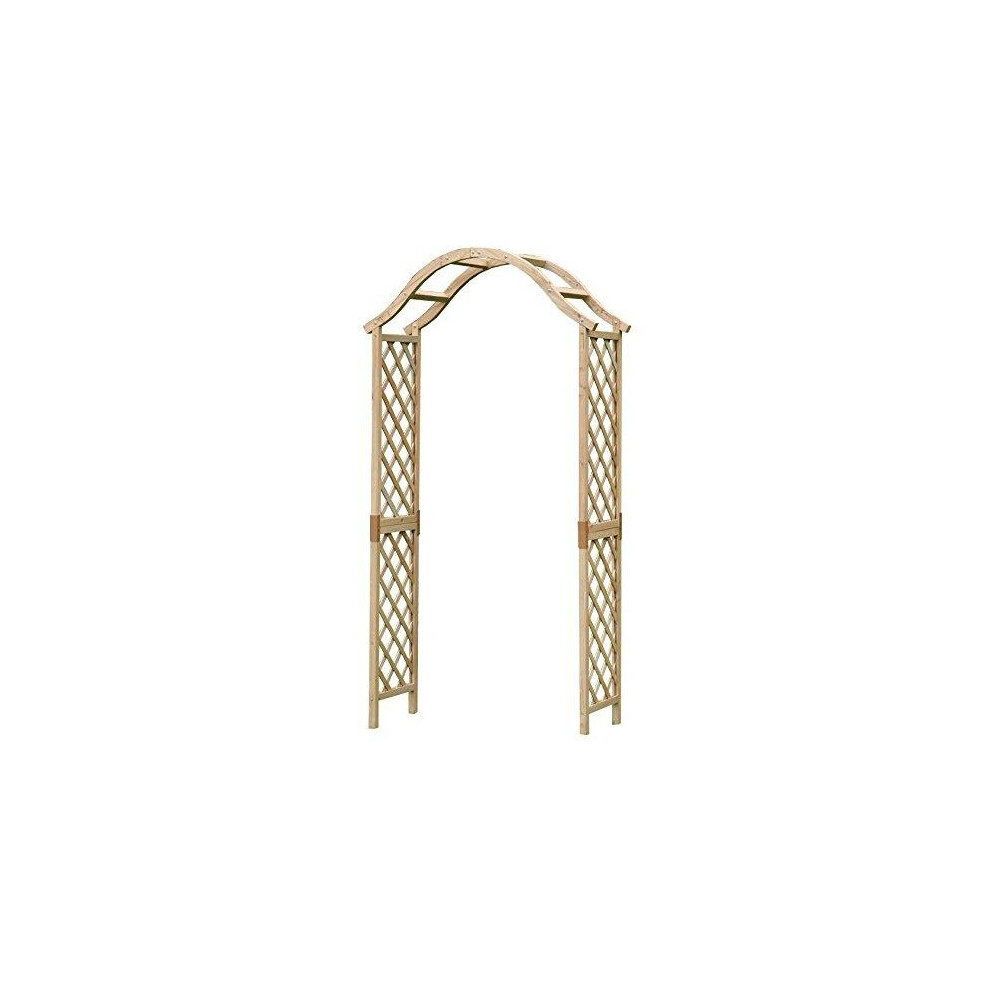 Selections Wooden Garden Arch With Curved Top (Tan)