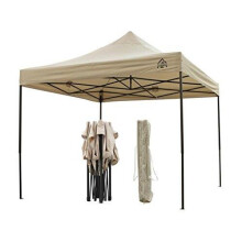 AllSeasonsGazebos Choice Of Colours, 3x3m Heavy Duty, Fully Waterproof, PVC Coated, Premium Pop Up Gazebo, Wheeled carry bag + 4 Leg Weight Bags
