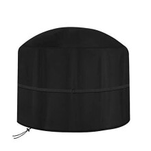Dokon Large Fire Pit Cover, Waterproof, Windproof, Anti-UV, Heavy Duty Rip Proof 600D Oxford Fabric Outdoor Garden Patio Heater Cover, Round (Ø80 x
