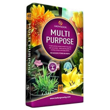 Growmore 60L Bag Of Multi Purpose Garden Potting Compost Bed Borders Baskets