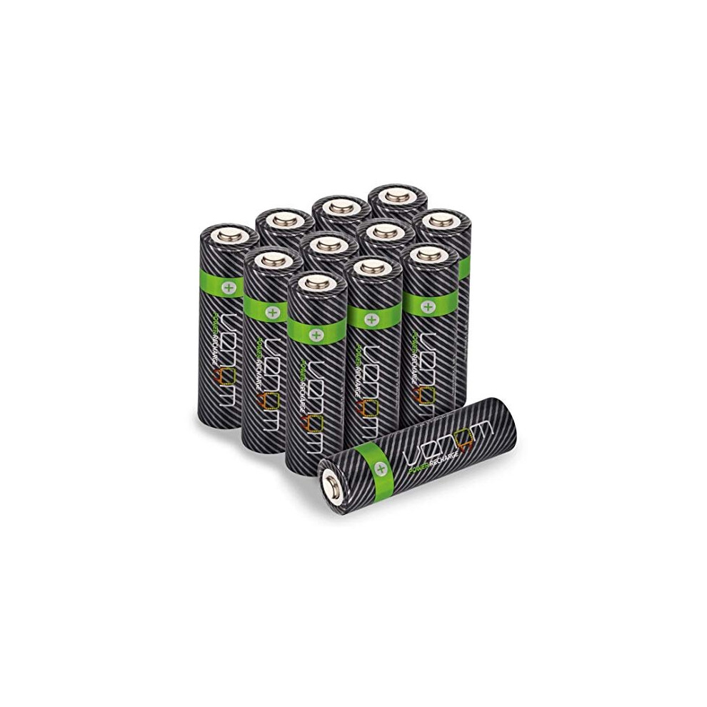 Venom Power Recharge - 2100mAh High Capacity Rechargeable AA Batteries (Pack of 12)