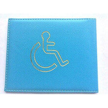Brand Free Soft Sky Blue Disabled Parking Badge Holder with Hologram Protector Cover Wallet
