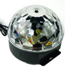 Éclairage de scène Disco DJ 6 couleurs, boule de cristal numérique LED RVB