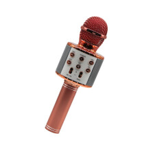 Handy-App Bao Handheld KTV 2 in 1 kabelloses Bluetooth-Mikrofon Mikrofon Audio kommt mit Blitzeffekt-Pink
