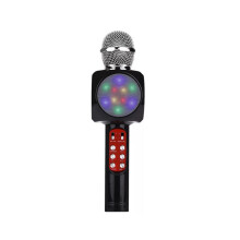 2-in-1-Mikrofon, Audio, Mobiltelefon, Gesang, Schatz, kabelloses Bluetooth-Mikrofon, geeignet für Mobiltelefon, Karaoke, Live-Übertragung, Schwarz