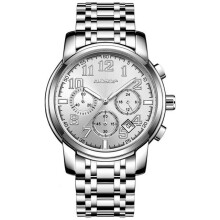 1008G Klassische Business-Stil 3ATM wasserdichte Herrenuhr Lederarmband Quarzuhr